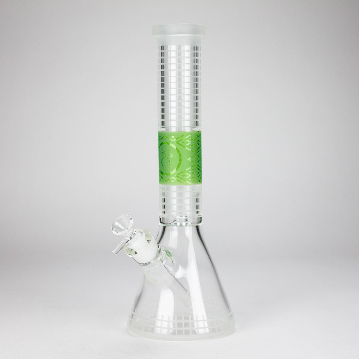 14" Beaker Base Glass Bong [C1035-CC268] Glass Bong Canadian Distributor Slime Green