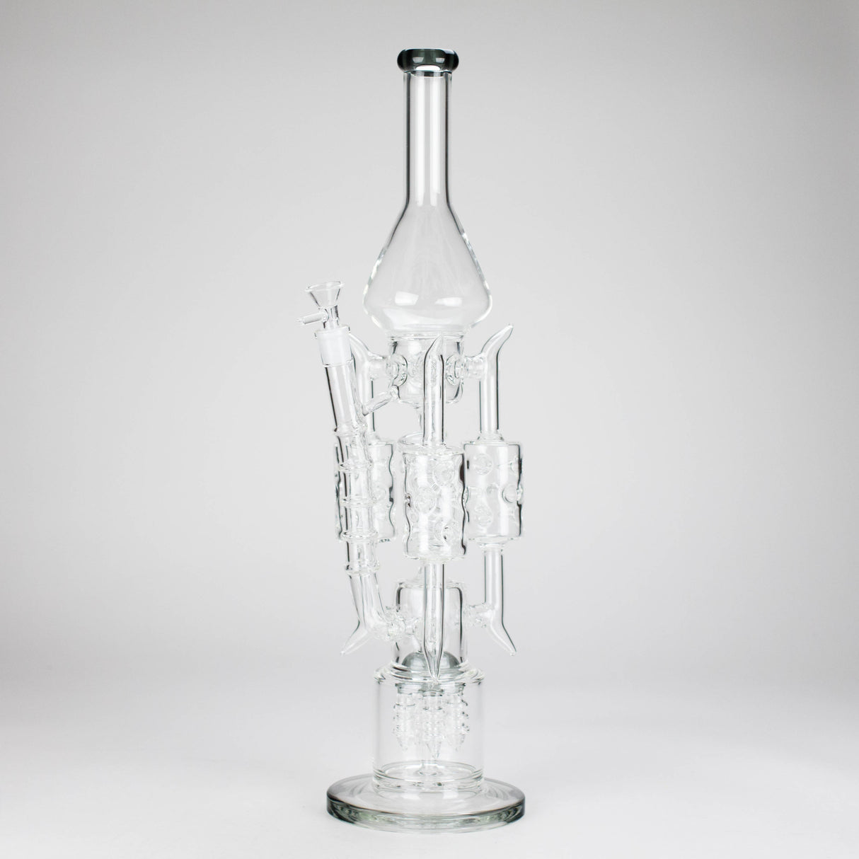 20" Coil Glass water recycler bong [C1577] Glass Bong Canadian Distributor Charcoal Black