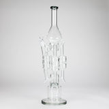 20" Coil Glass water recycler bong [C1577] Glass Bong Canadian Distributor Charcoal Black