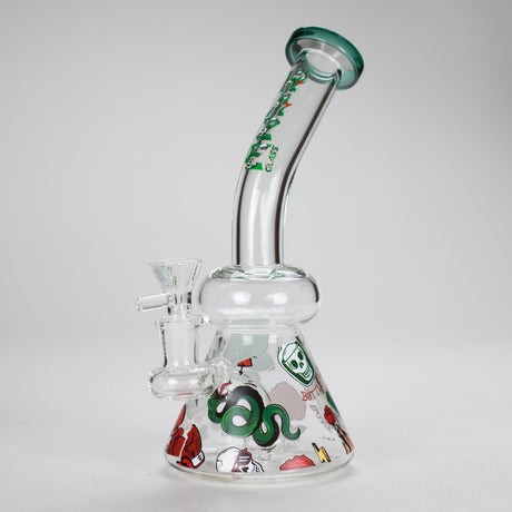Haze | 8.5″ ROCK’N’ROLL Glass Rig – Teal (Mini-L) Glass Bong Canadian Distributor