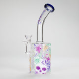 Haze | 9″ Skull Flower Glass Rig – Blue (Mini-M) Glass Bong Canadian Distributor