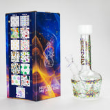 Haze | 9″ Leaves Dome Beaker Glass Bong – White (Mini-O) Glass Bong Canadian Distributor