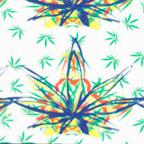 Haze | 9″ Leaves Dome Beaker Glass Bong – White (Mini-O) Glass Bong Canadian Distributor