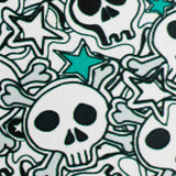 Haze | 9″ Skulls Bubble Glass Bong – Charcoal Black (Mini-P) Glass Bong Canadian Distributor