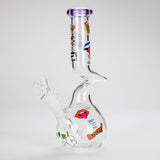 Haze | 9″ Zong Glass Bong with Color Lip – Purple (Mini-W) Glass Bong Canadian Distributor