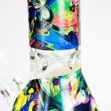 Haze | 8″ Skull Beaker Glass Bong with Color Lip – Green (Mini-Y) Glass Bong Canadian Distributor