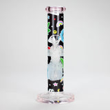Haze | 9″ Face Emoji Straight Tube Glass Bong with Color End – Pink (Mini-Z) Glass Bong Canadian Distributor