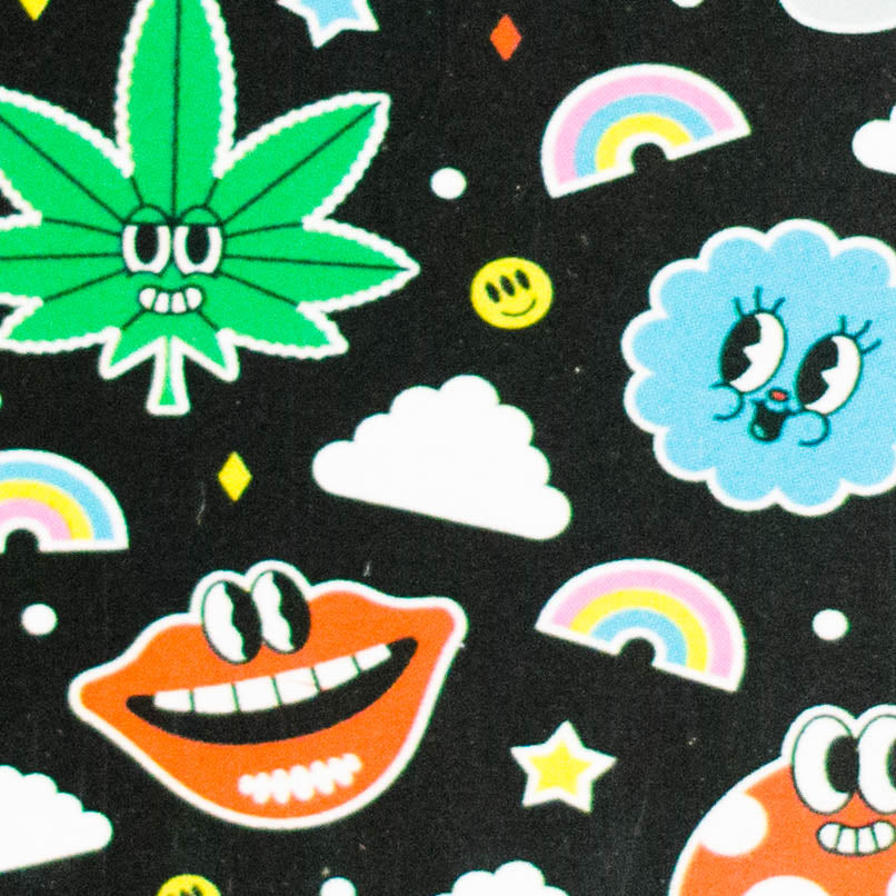 Haze | 9″ Face Emoji Straight Tube Glass Bong with Color End – Pink (Mini-Z) Glass Bong Canadian Distributor