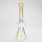 Haze | 8.5″ Weed Leaf Bent Neck Glass Bong – Jade Yellow (Mini-E) Glass Bong Canadian Distributor