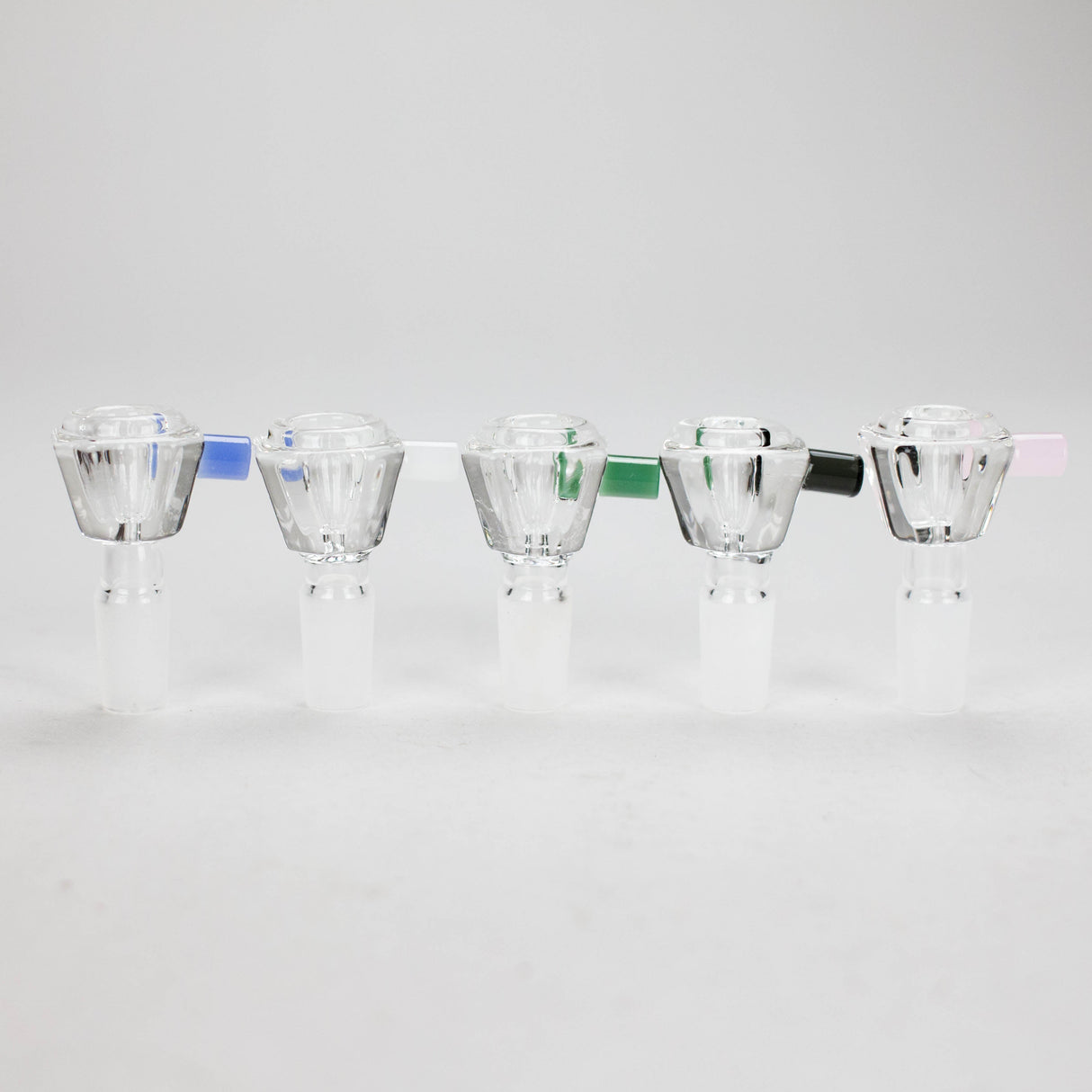 Crystal Diamond Bowl with Color Handle – 14mm (BL-CC481) Bowl · Banger · Oil Burner Canadian Distributor