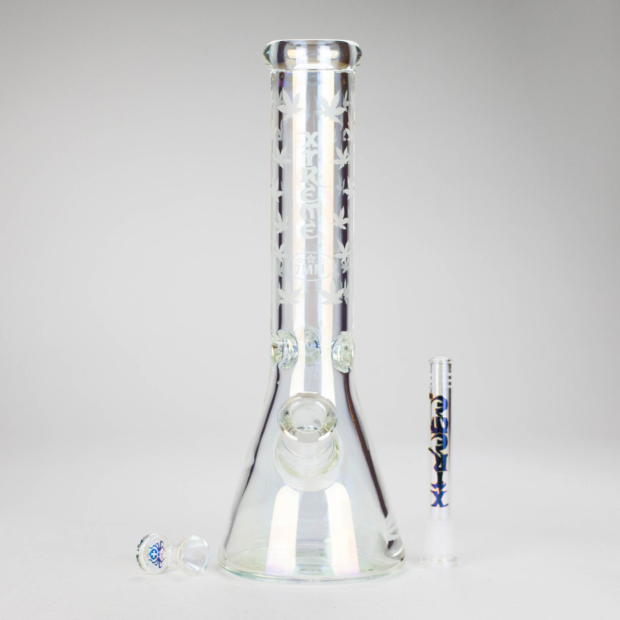 Xtreme | 13″ 7mm Electro-Plated Beaker Bong – (XTR-210) Glass Bong Canadian Distributor