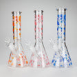 10" Cherry Blossom Glass Beaker Bong – 14mm Bowl Joint Glass Bong 777 Smoke