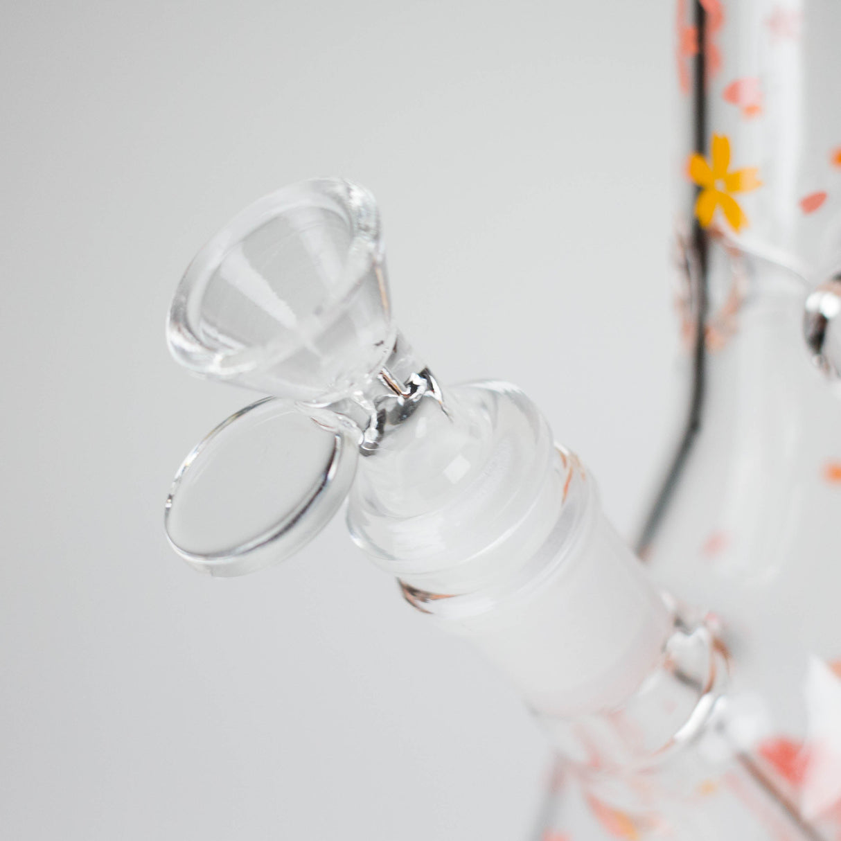 10" Cherry Blossom Glass Beaker Bong – 14mm Bowl Joint Glass Bong 777 Smoke
