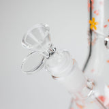 10" Cherry Blossom Glass Beaker Bong – 14mm Bowl Joint Glass Bong 777 Smoke