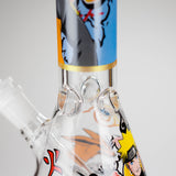 10" Comic Design Glass Beaker Bong – 14mm Bowl Joint Glass Bong 777 Smoke