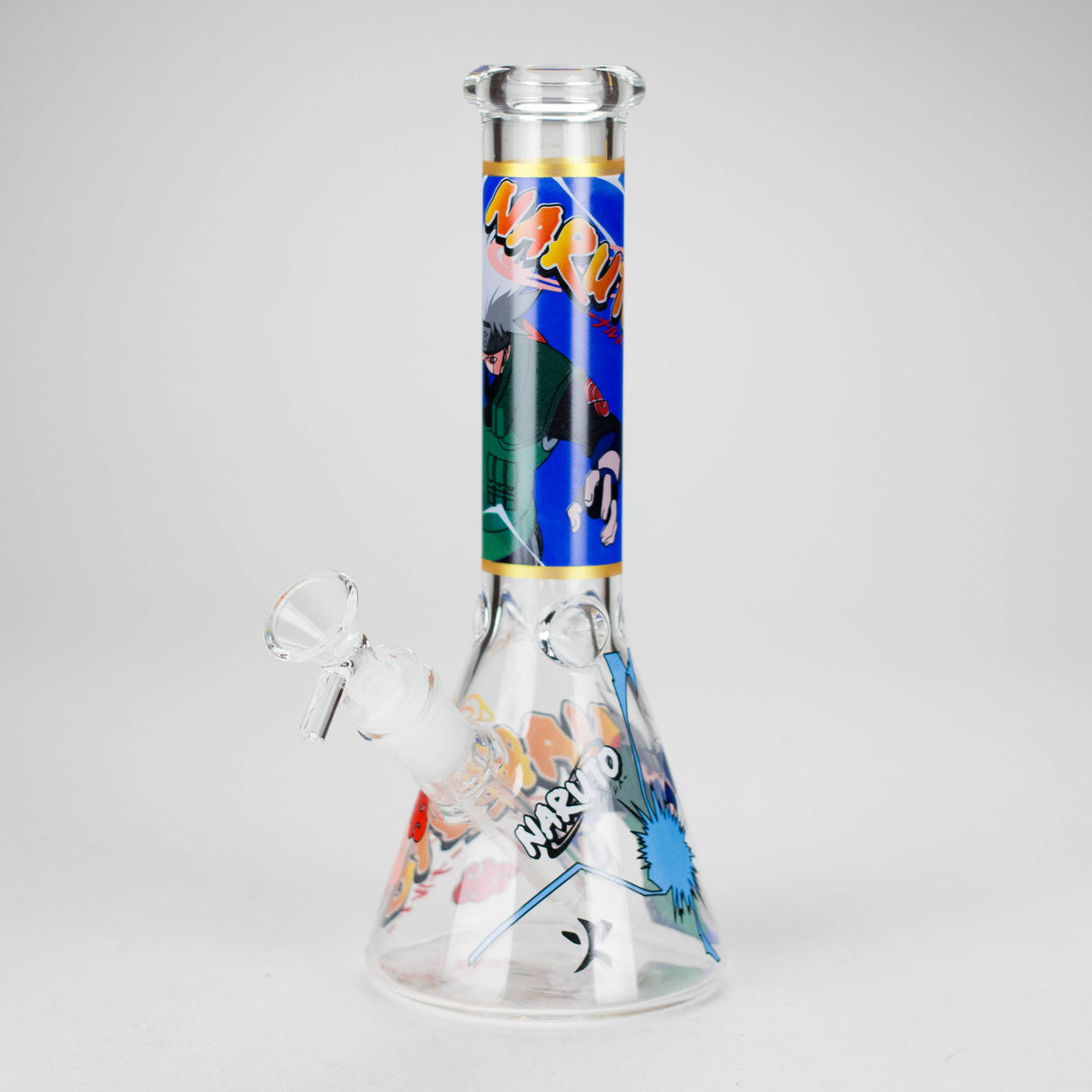 10" Comic Design Glass Beaker Bong – 14mm Bowl Joint Glass Bong 777 Smoke Design2