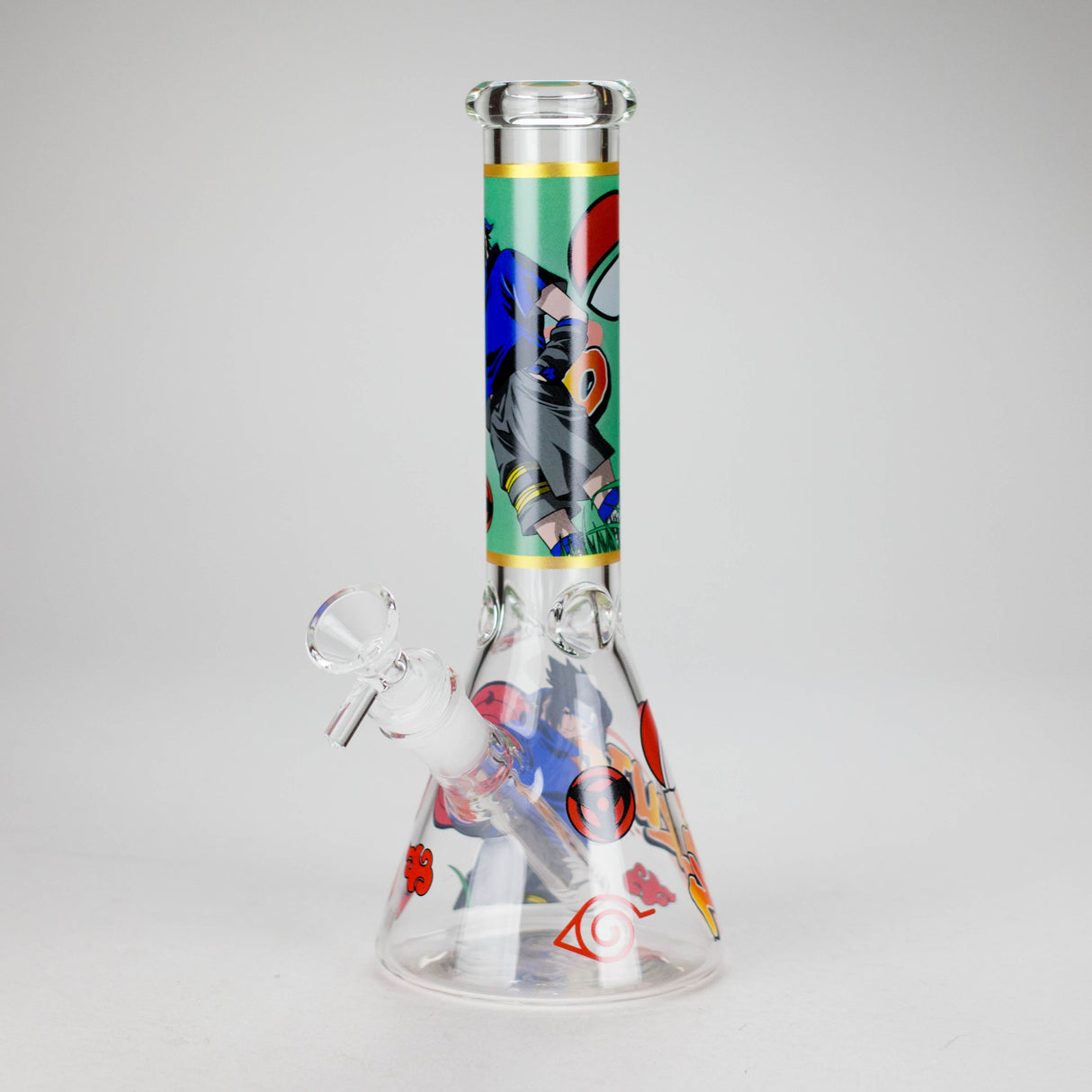 10" Comic Design Glass Beaker Bong – 14mm Bowl Joint Glass Bong 777 Smoke Design3