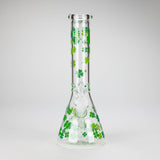 10" Lucky Clover Glass Beaker Bong – 14mm Bowl Joint Glass Bong 777 Smoke