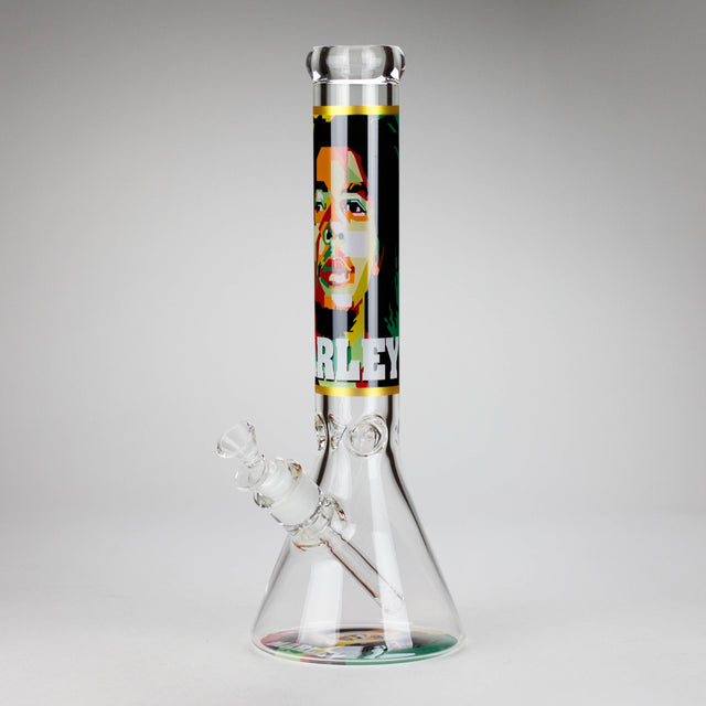14" BM Design Glass Bong – 7mm Thick with Ice Catcher Glass Bong 777 Smoke