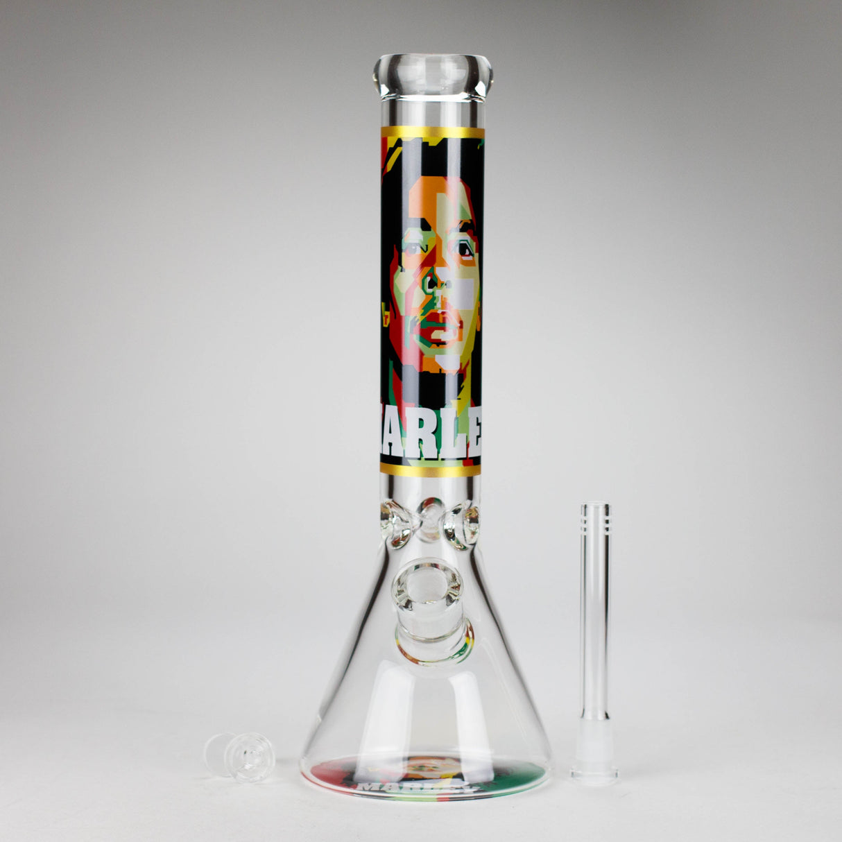 14" BM Design Glass Bong – 7mm Thick with Ice Catcher Glass Bong 777 Smoke
