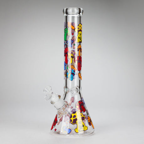 14" Mushroom Design Glass Bong – 7mm Thick with Ice Catcher Glass Bong 777 Smoke