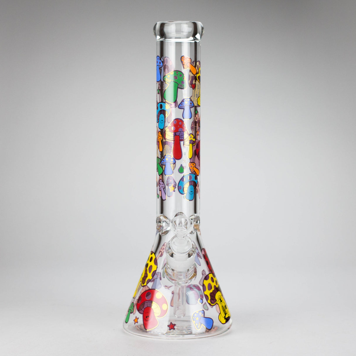 14" Mushroom Design Glass Bong – 7mm Thick with Ice Catcher Glass Bong 777 Smoke