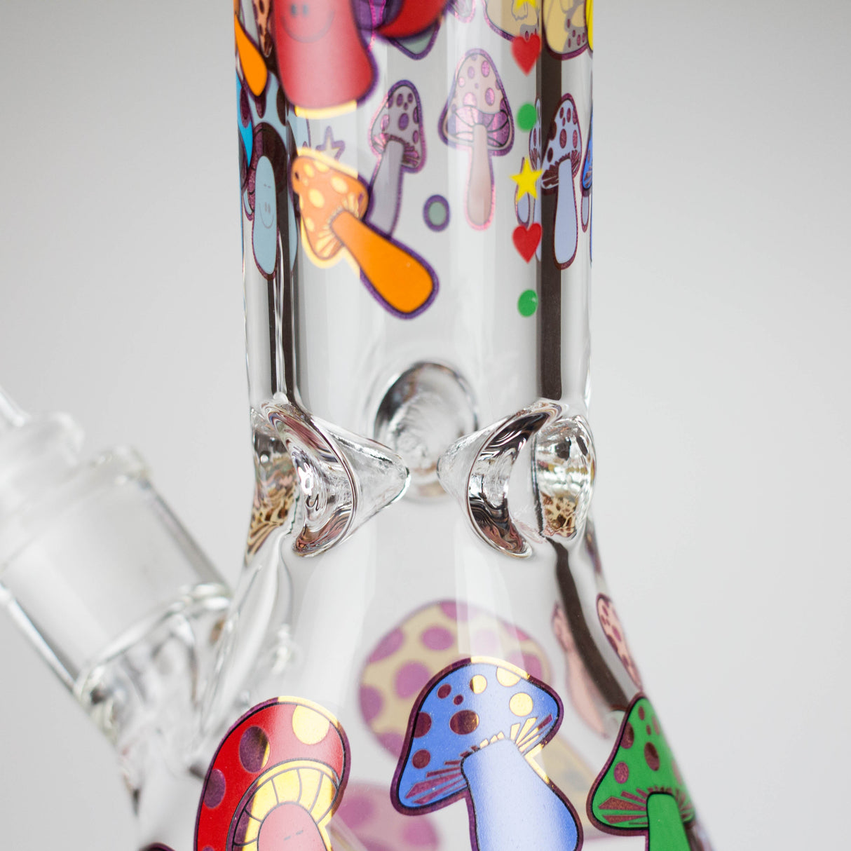 14" Mushroom Design Glass Bong – 7mm Thick with Ice Catcher Glass Bong 777 Smoke