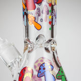 14" Mushroom Design Glass Bong – 7mm Thick with Ice Catcher Glass Bong 777 Smoke