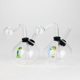 4" Snooper Ball Bulb Mix Sticker Glass Oil Burner Pipe – Durable Borosilicate Design Glass Rig RMG WHOLESALE