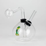 4" Snooper Ball Bulb Mix Sticker Glass Oil Burner Pipe – Durable Borosilicate Design Glass Rig RMG WHOLESALE