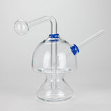 6" Mushroom Mix Sticker Glass Oil Burner Pipe – Unique Borosilicate Dome Design Glass Rig RMG WHOLESALE