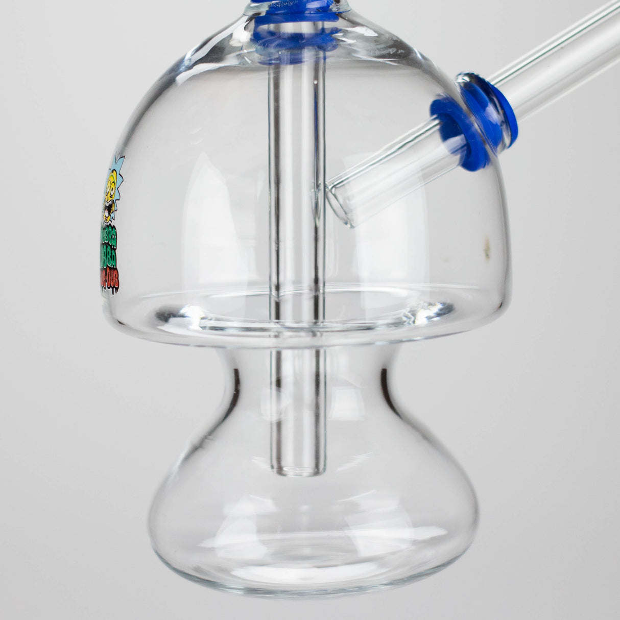 6" Mushroom Mix Sticker Glass Oil Burner Pipe – Unique Borosilicate Dome Design Glass Rig RMG WHOLESALE