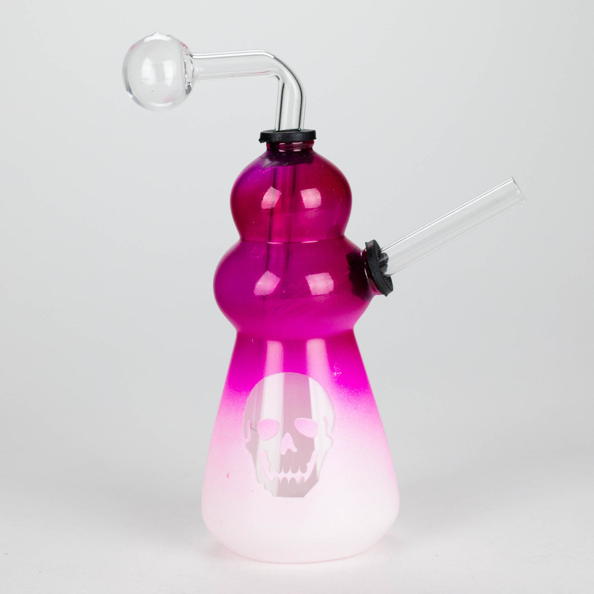 6" Round Bottom Skull Glass Oil Burner – Compact Design with Assorted Colors Glass Rig RMG WHOLESALE