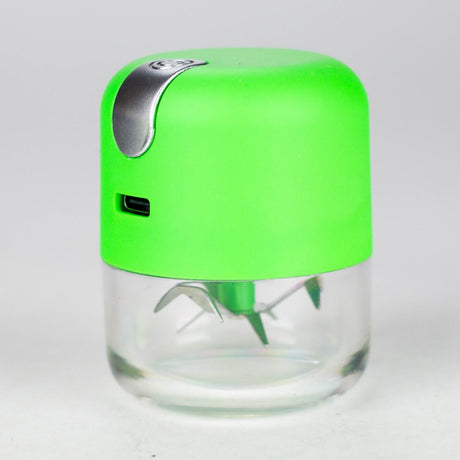 Electric Metal Grinder with USB Charging Cable – Portable, Powerful, and Easy to Use Electronic Grinder 777 Smoke Green