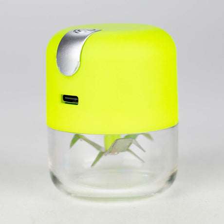 Electric Metal Grinder with USB Charging Cable – Portable, Powerful, and Easy to Use Electronic Grinder 777 Smoke Apple Green