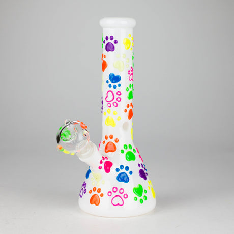 10" 3D Glass Bong With My Pet Design – Glow in the Dark Glass Bong 777 Smoke