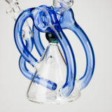 8" Color Accented Recycle Oil Glass Bong