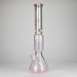 Genie | 17.5" 10-Arm 9mm Colored Bottom Glass Bong [GE4180] Glass Bong ONE Pink