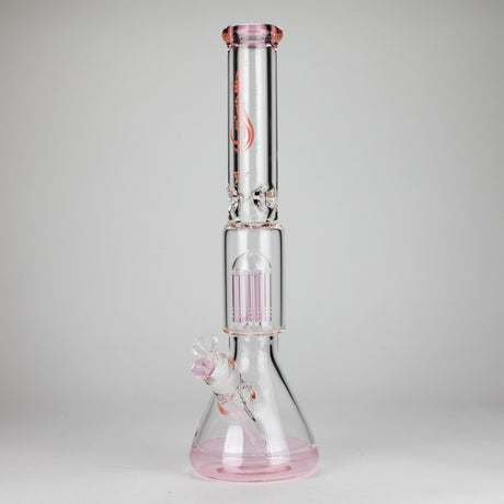 Genie | 17.5" 10-Arm 9mm Colored Bottom Glass Bong [GE4180] Glass Bong ONE Pink