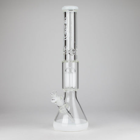 Genie | 17.5" 10-Arm 9mm Colored Bottom Glass Bong [GE4180] Glass Bong ONE White