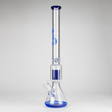 Genie | 24" 12-Arm 9mm Colored Bottom Glass Water Bong [F7-004-1] Glass Bong ONE Blue
