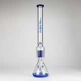 Genie | 24" 12-Arm 9mm Colored Bottom Glass Water Bong [F7-004-1] Glass Bong ONE