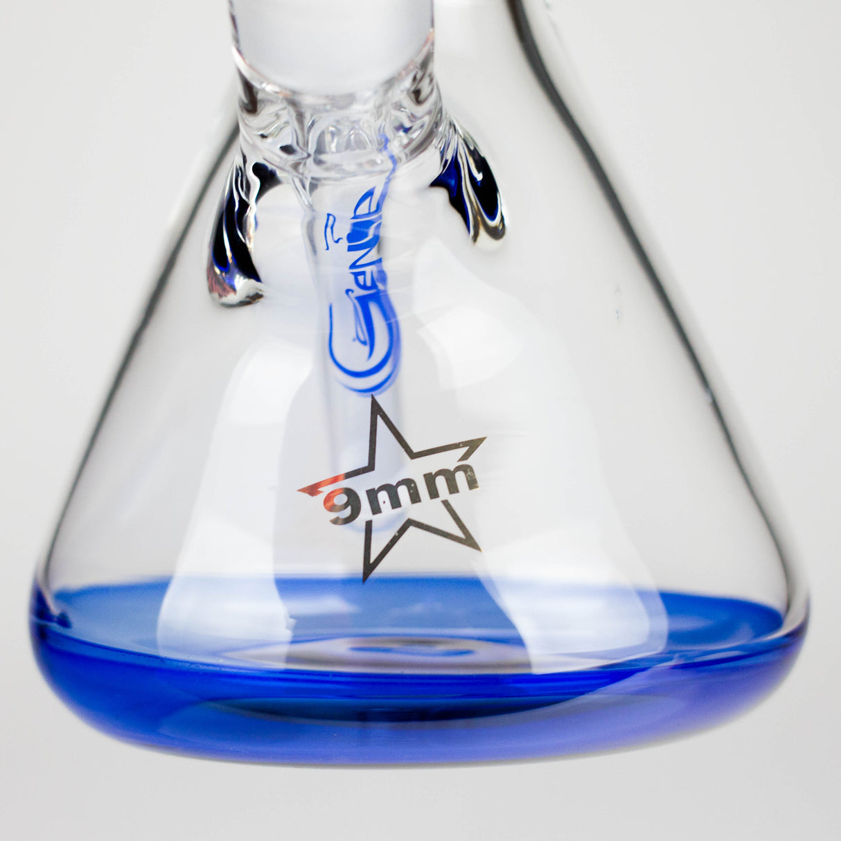 Genie | 24" 12-Arm 9mm Colored Bottom Glass Water Bong [F7-004-1] Glass Bong ONE
