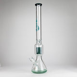 Genie | 24" 12-Arm 9mm Colored Bottom Glass Water Bong [F7-004-1] Glass Bong ONE Teal