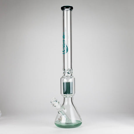 Genie | 24" 12-Arm 9mm Colored Bottom Glass Water Bong [F7-004-1] Glass Bong ONE Teal