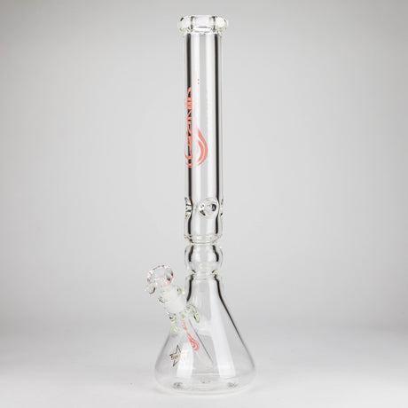 Genie | 19.5" 9mm Curved Shaft Glass Beaker Bong [F7-002-1] Glass Bong ONE Pink