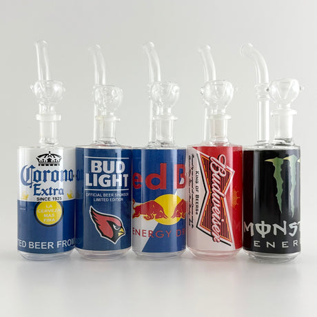 8" Soda Can Water Pipe Glass Bong Super Supplys Inc