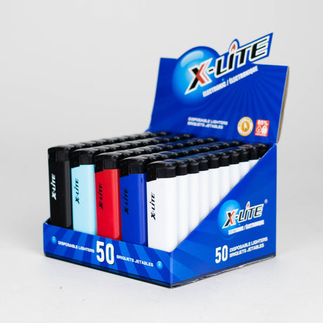 X-Lite | Disposable Electronic Lighters – 50 Pack Display [XLC8025] Lighter ONE