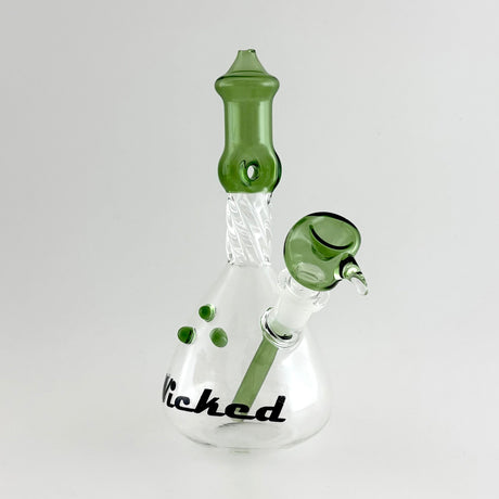 Wicked | 7" Twisted Water Pipe Glass Bong Super Supplys Inc Green