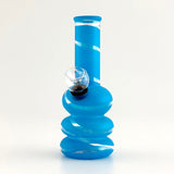 6" Glass Water Pipe – 10 Assorted Colours Glass Bong Super Supplys Inc Light Blue